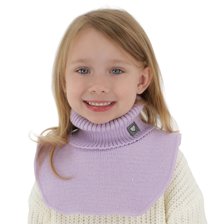 Girl's winter neck warmer, purple, cotton lining, Rafa
