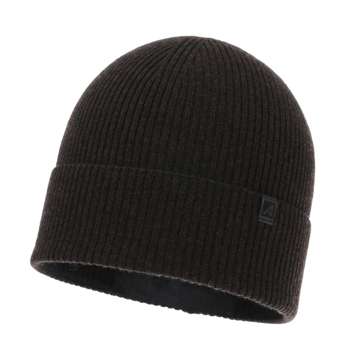 Men's winter hat, brown, with merino wool and cashmere, Azuryt