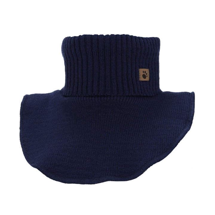 Boy's neck warmer, winter, navy blue, cotton lining, Lamor
