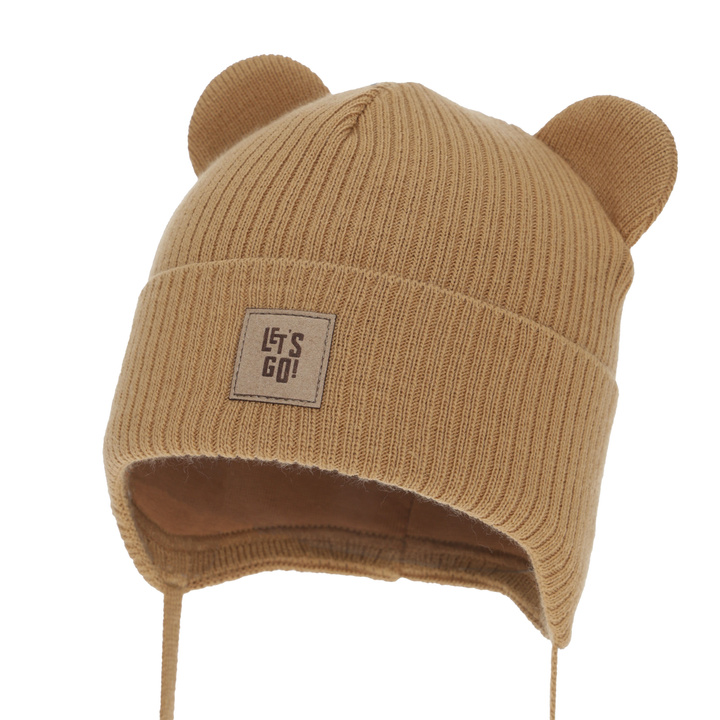 Boy's spring, autumn earflap hat, camel Dewin
