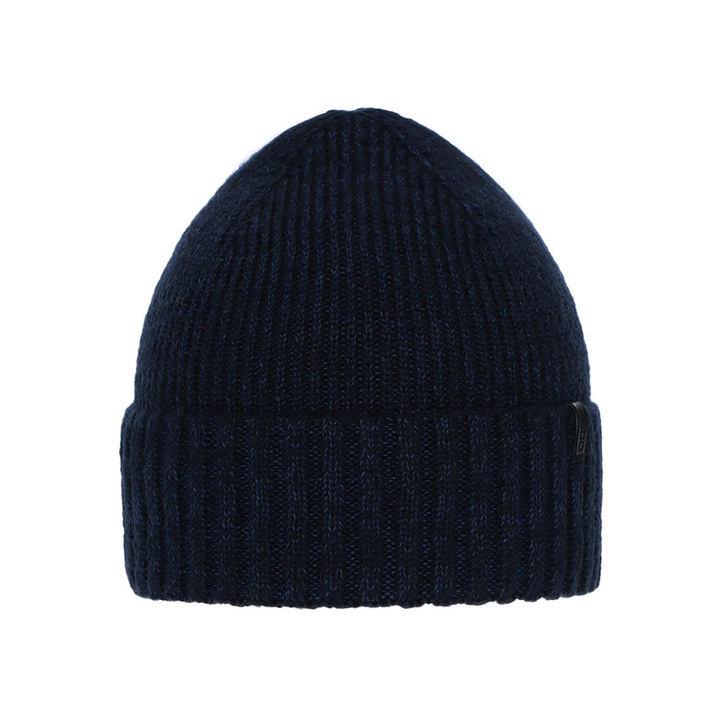Men's winter hat navy blue merino wool Nori