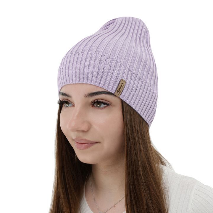 Purple, with cotton, women's spring and autumn hat, Mirona