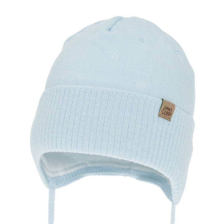 Boy's spring/ autumn hat, blue, with ears, Leif