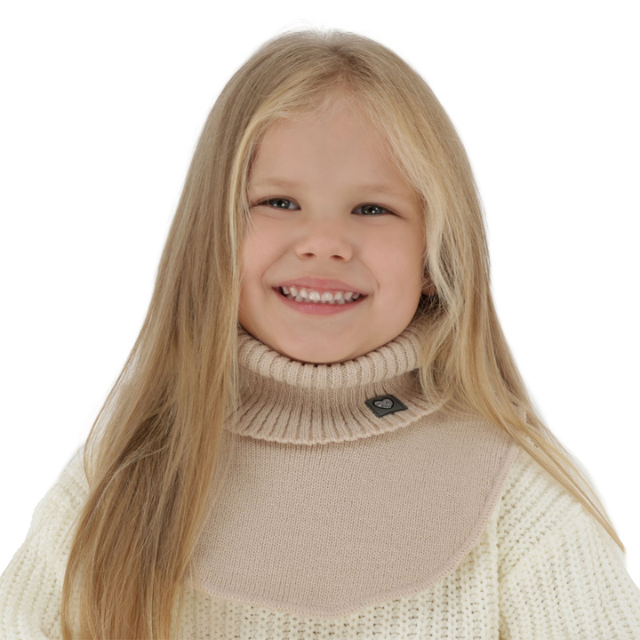 Girl's winter neckwarmer beige Rafa