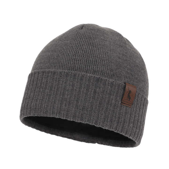 Men's winter hat, grey merino wool Hogan