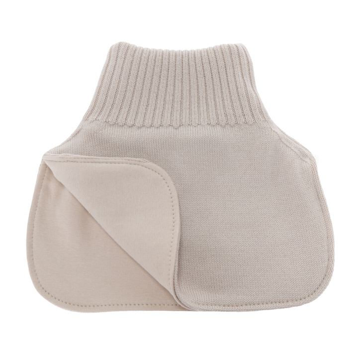 Girl's winter neck warmer, beige, 100% merino wool, Felice