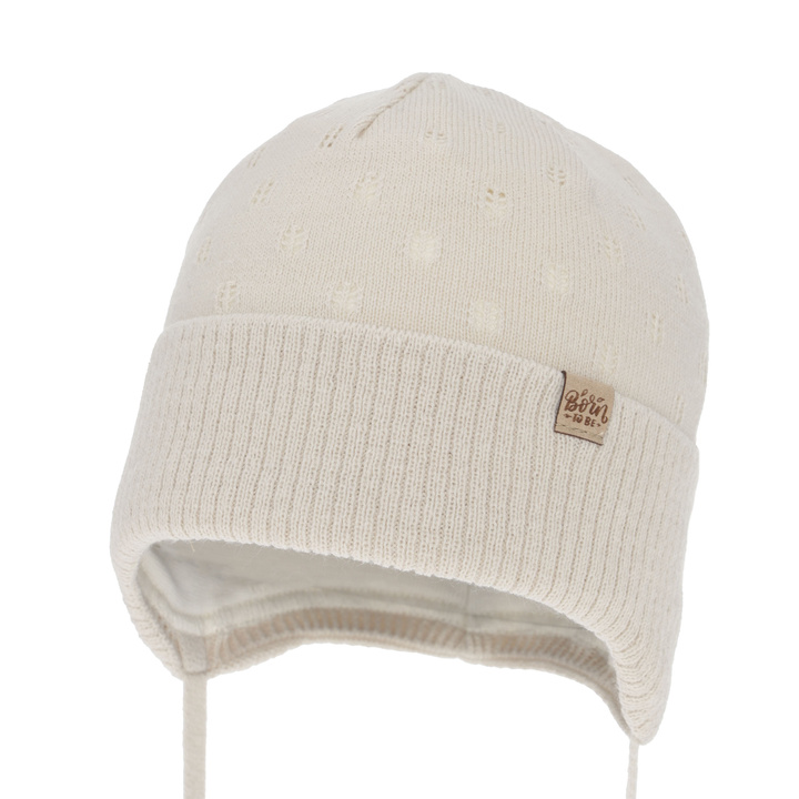 Girl's spring/ autumn hat, pink, with ears, Froya