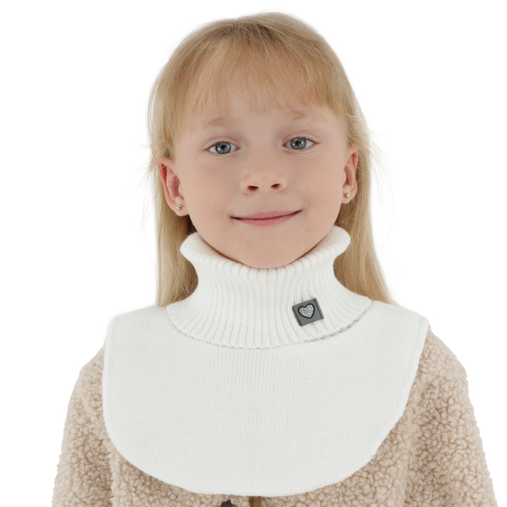 Girl's winter neckwarmer white Rafa