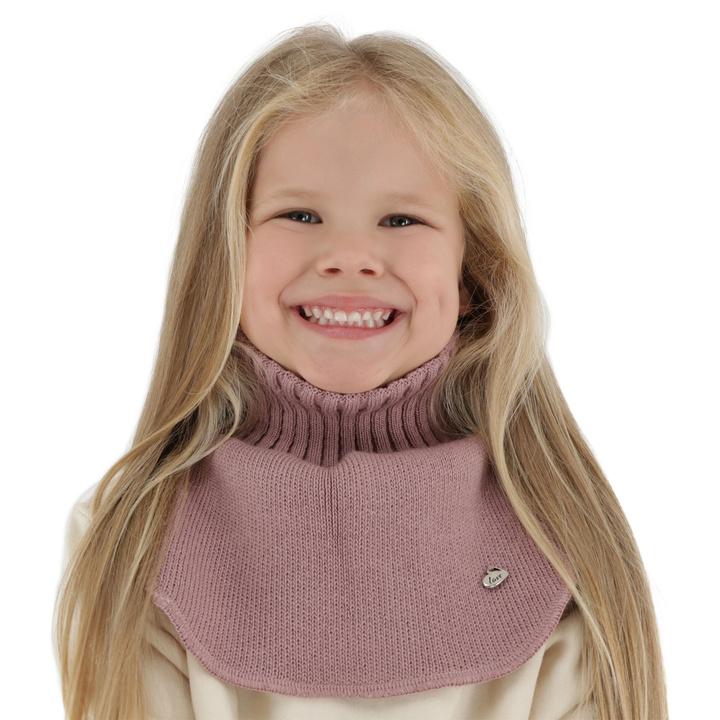Girl's winter tube scarf pink Pixi
