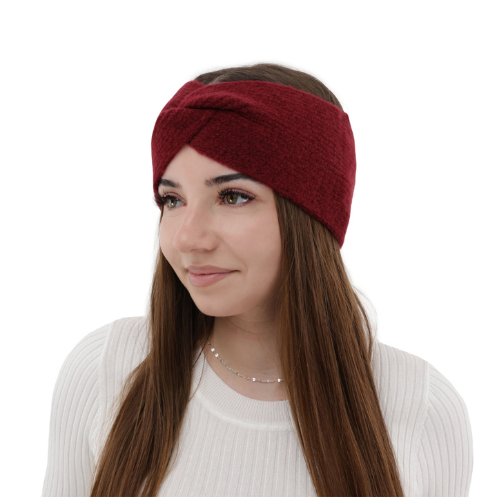 Woman's winter headband burgund Florence
