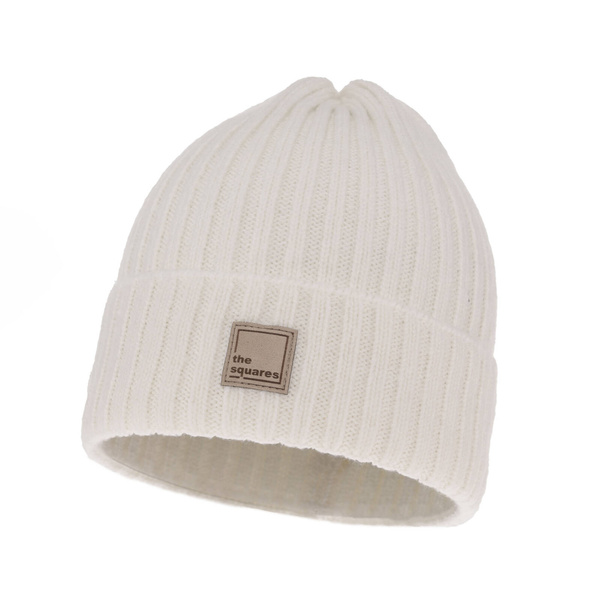 Woman's winter hat white merino wool Benedetta