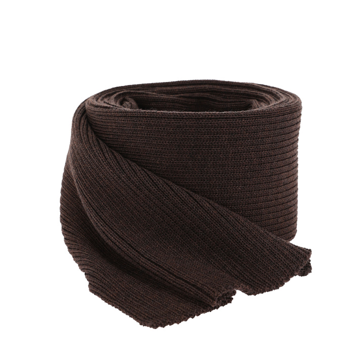 Men's winter scarf brown 100% extra fine merino wool Brayan