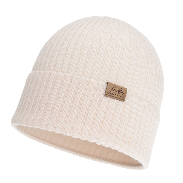 Woman's spring/ autumn hat, pink, 100% merino wool, seamless, Fabrizia