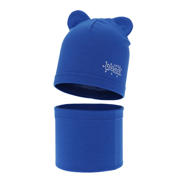 Boy's spring/ autumn set: hat and tube scarf blue Cymes