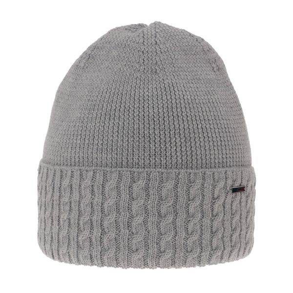 Woman's winter hat grey merino wool Febe