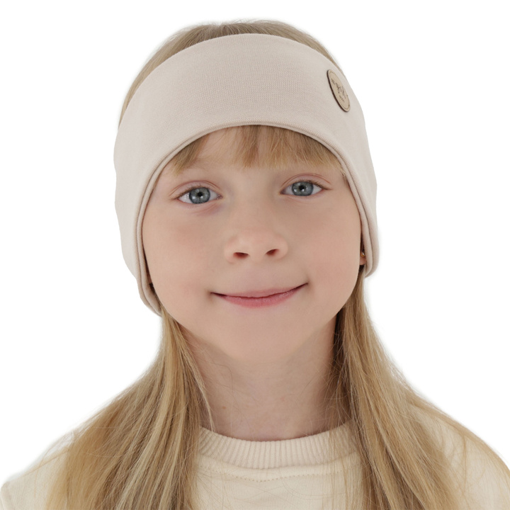 Girl's autumn, spring headband, beige Maranta