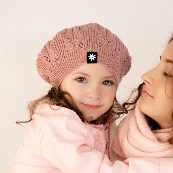 Girl's spring/ autumn beret pink Marcela