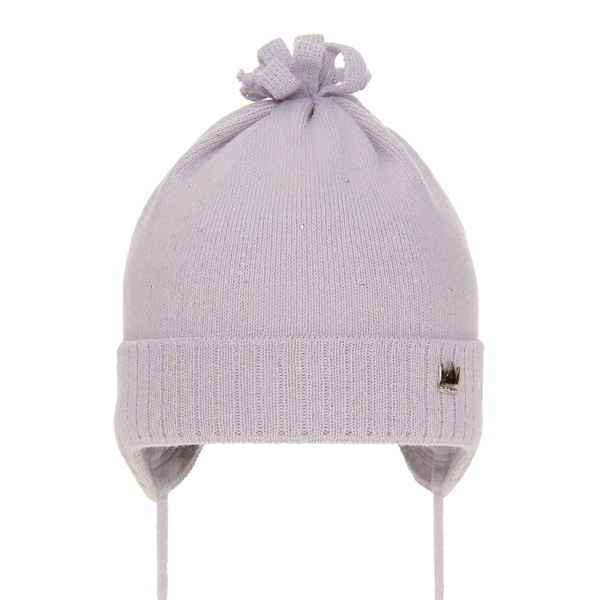 Girl's spring/ autumn hat grey Oliwka with ears