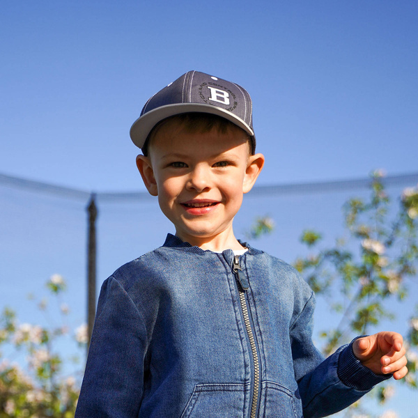 Boy's summer cap navy blue Bakuś