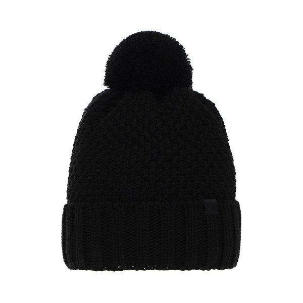 Boy's winter hat black Polins with pompom