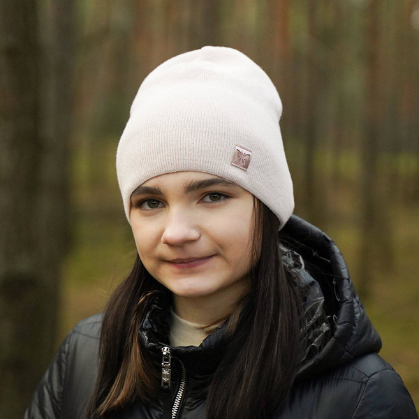 Girl's winter hat pink Afrodit