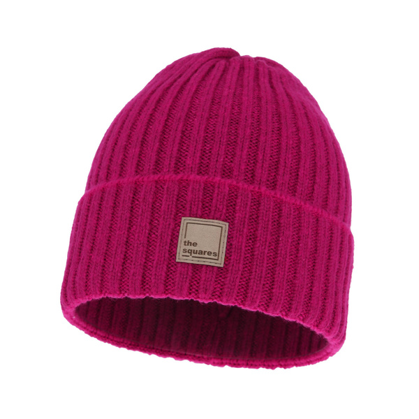 Woman's winter hat pink merino wool Benedetta