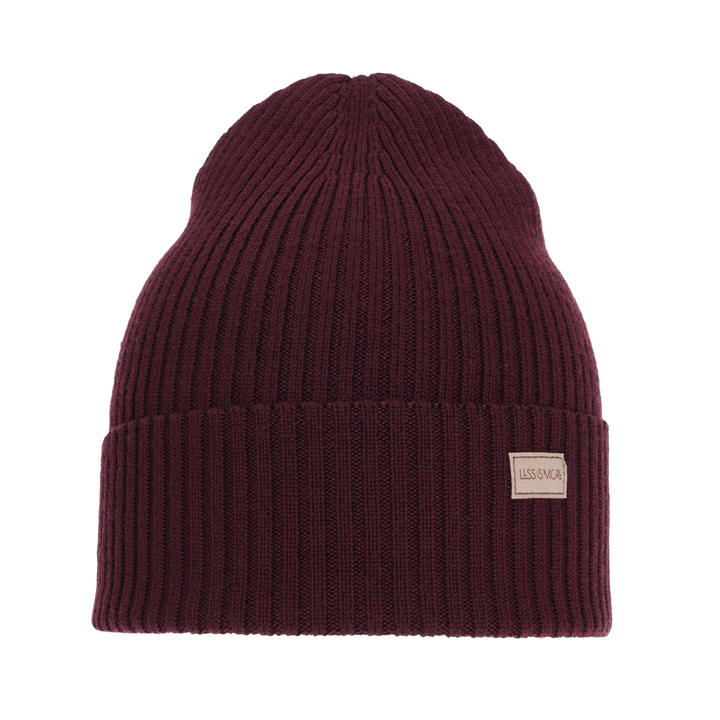 Woman's winter, spring hat, burgundy, 100% merino wool, Sophie