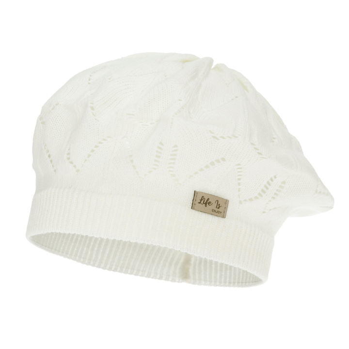 Girl's autumn/ spring beret, cream, Liveria