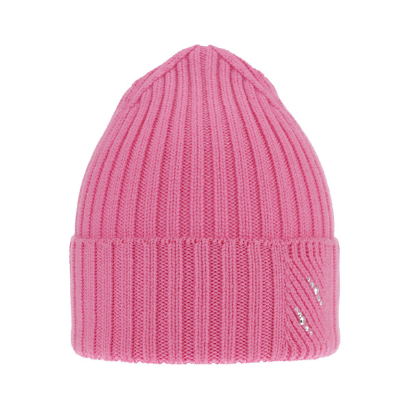 Woman's winter hat pink Ariga 100% extra fine merino wool