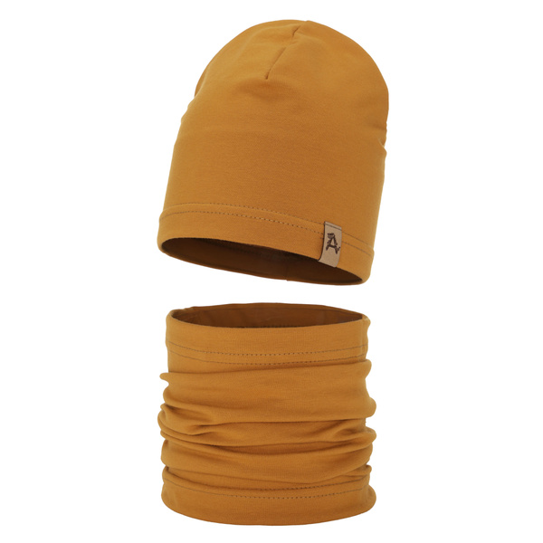 Boy's spring/ autumn set: hat and tube scarf honey Griffin