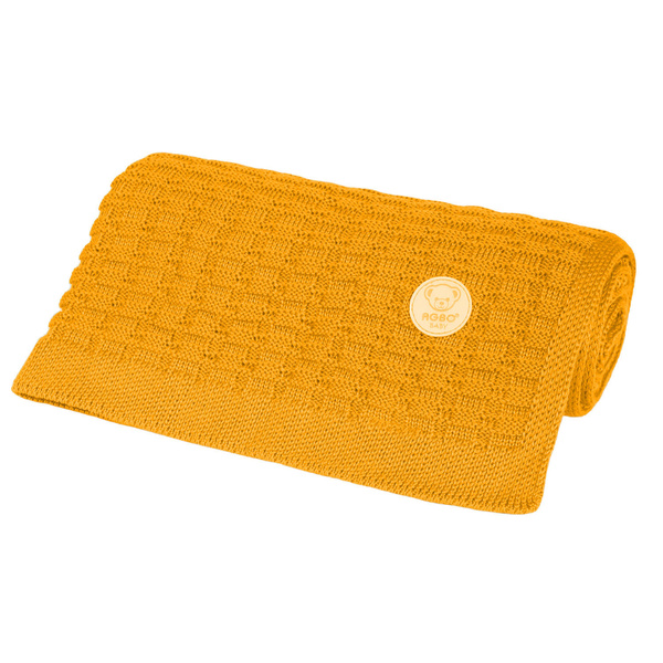 Bamboo baby blanket yellow Misio