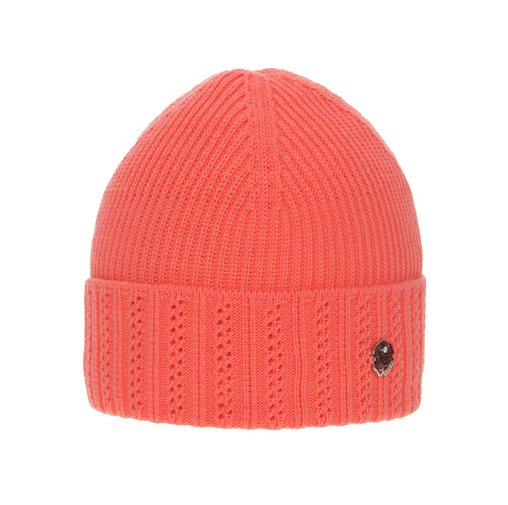 Girl's winter hat orange Bryza