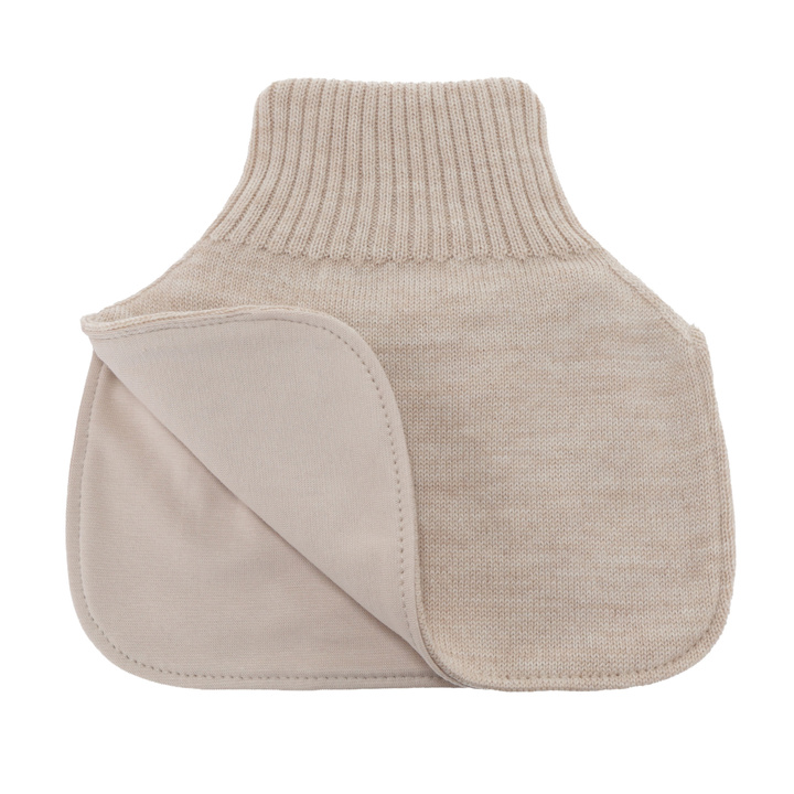 Girl's winter neck warmer, beige, 100% merino wool, Felice