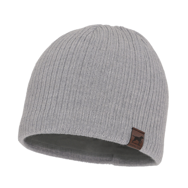 Men's winter hat grey merino wool Bird