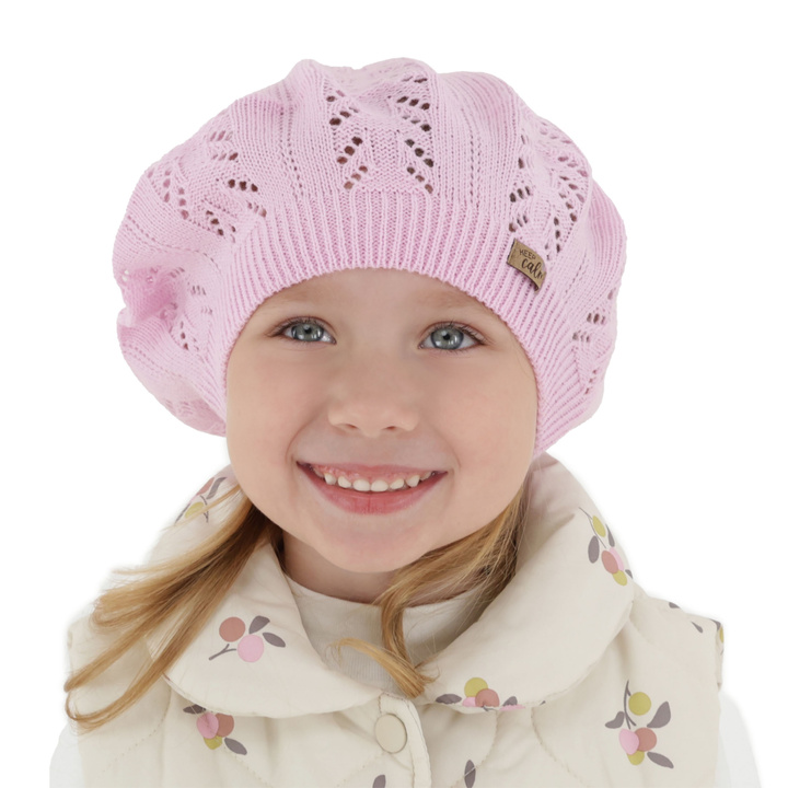 Girl's spring/ autumn hat, pink, Kevira