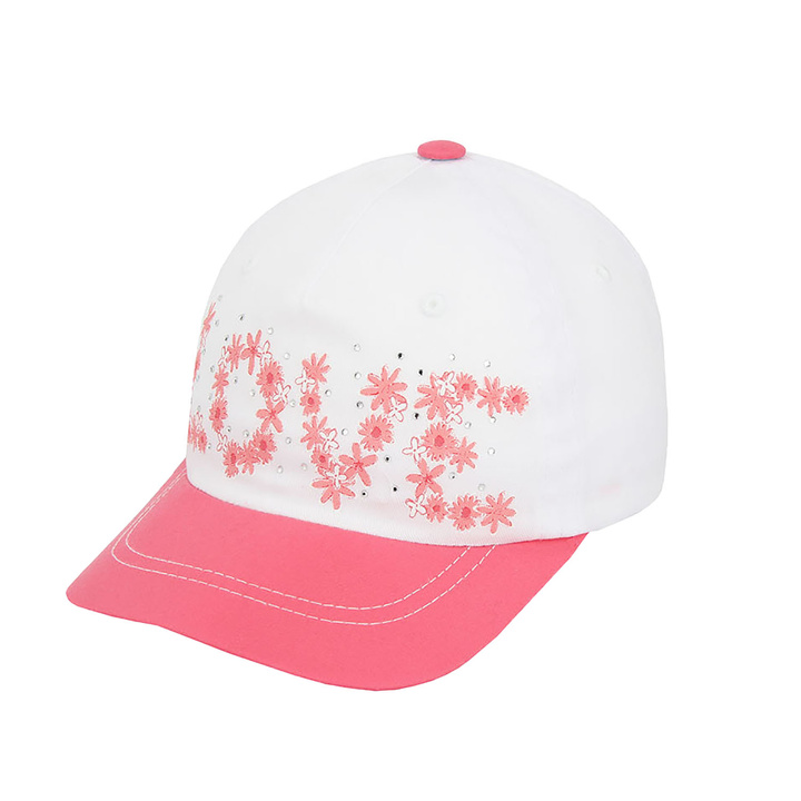 Girl's summer cap white Love