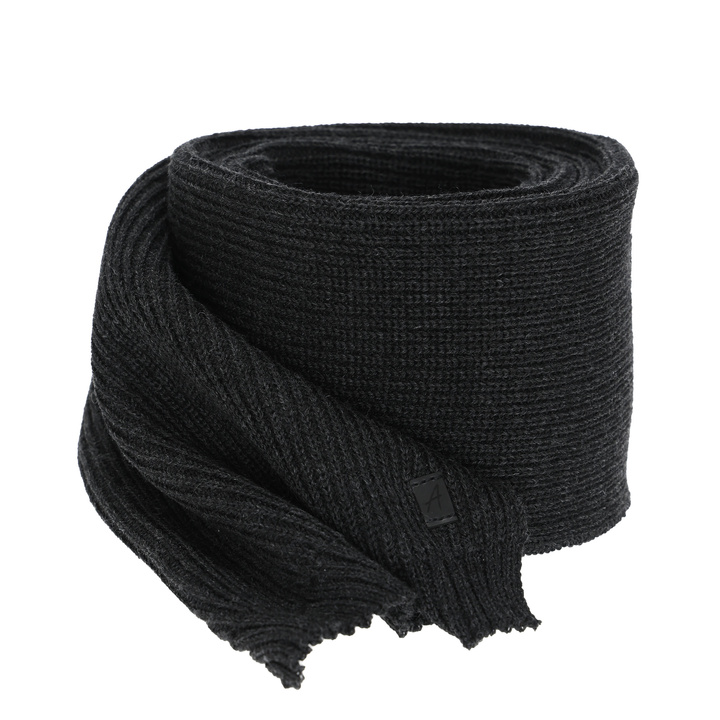 Men's winter scarf, gray, with merino wool Algor