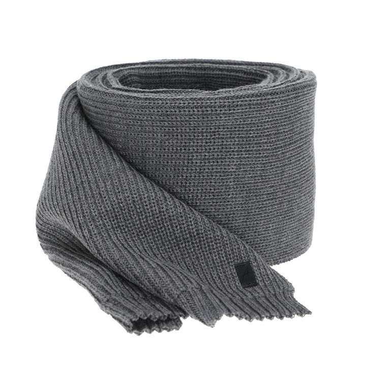 Men's winter scarf, gray, with merino wool Algor
