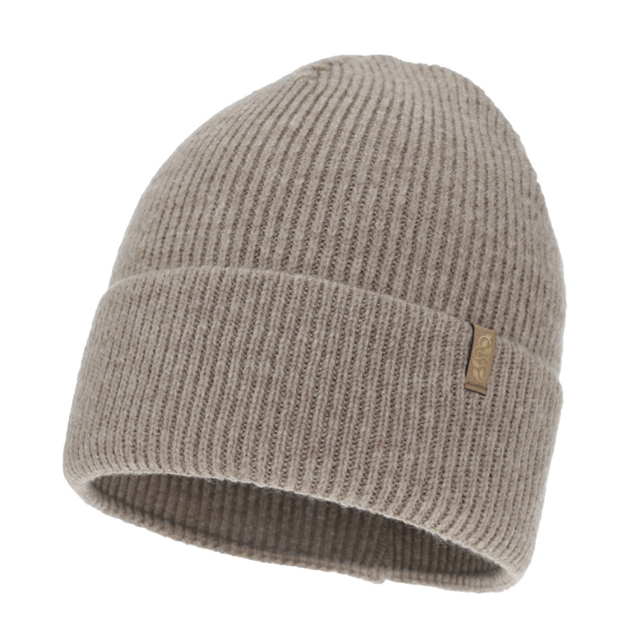 Woman's winter hat, beige, with merino wool, Tahoe
