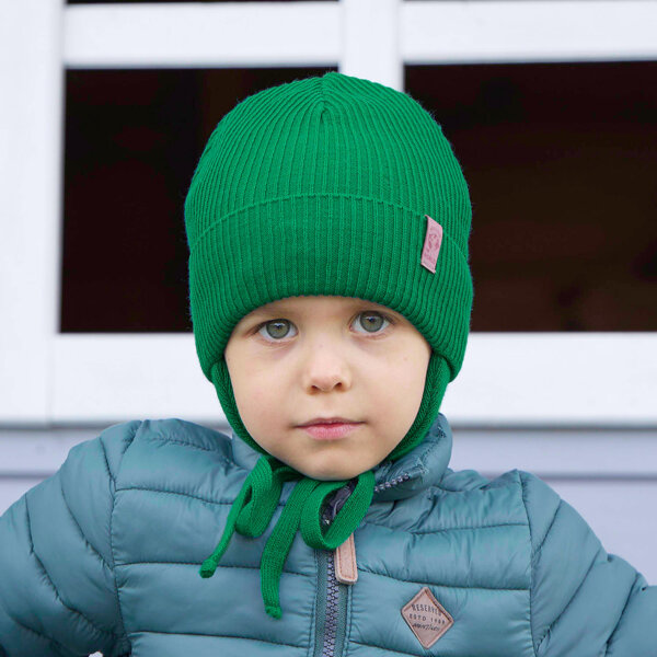 Boy's spring/ autumn hat green Kapsel