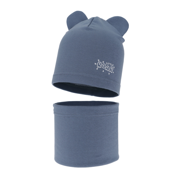 Boy's spring/ autumn set: hat and tube scarf blue Cymes