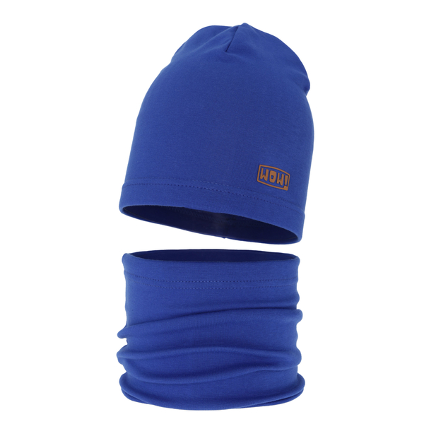 Boy's spring/ autumn set: hat and tube scarf blue Frizer