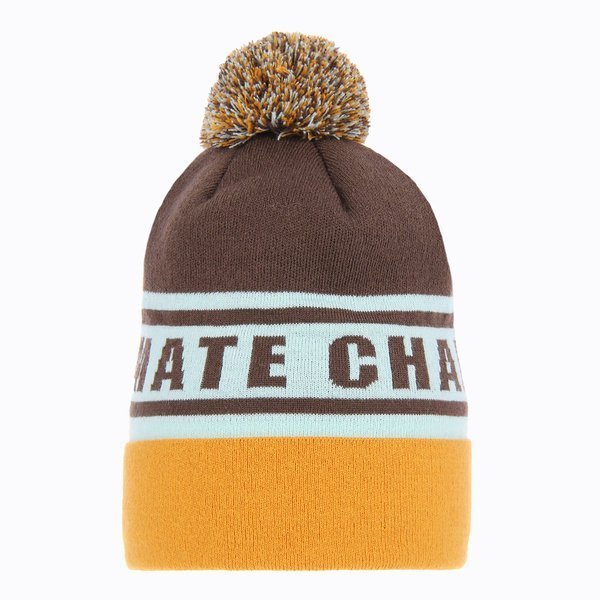 Boy's winter hat brown Ultimate with pompom