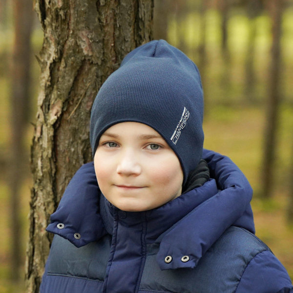 Boy's winter hat navy blue Clint