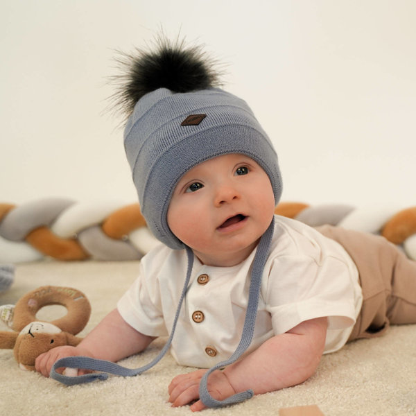 Boy's winter set: hat and scarf light blue Tango