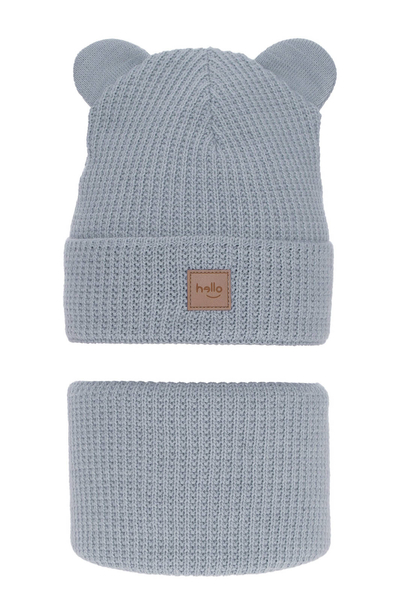 Boy's winter set: hat and tube scarf light blue Michael