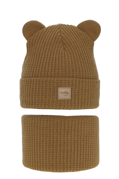 Boy's winter set: hat and tube scarf mustard Michael