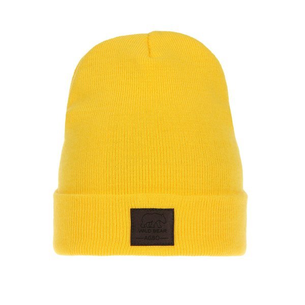 Children's winter hat yellow Smerf