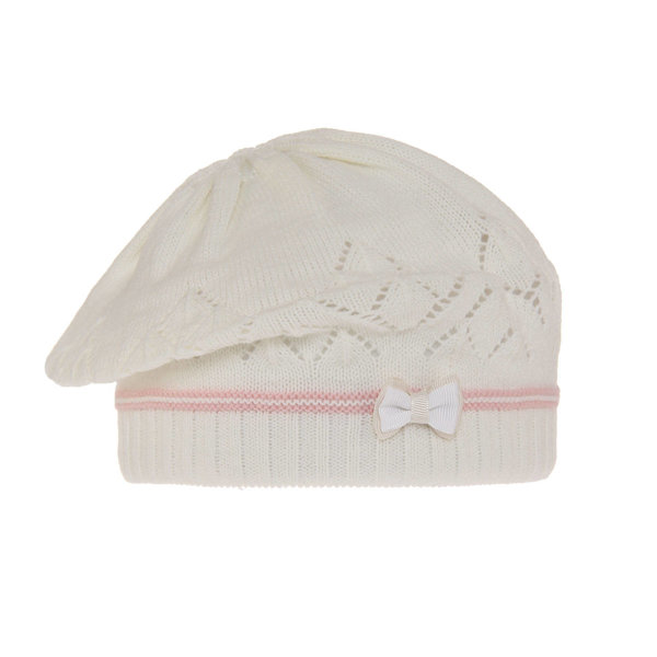 Girl's spring/ autumn beret ecru Bibi