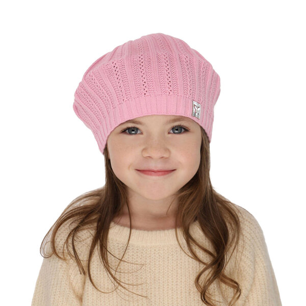 Girl's spring/ autumn beret pink Luina